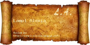 Lampl Alexia névjegykártya